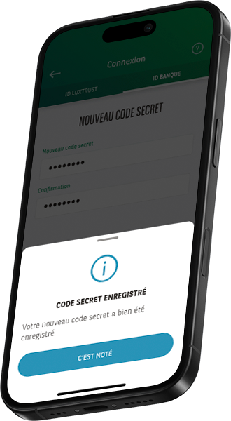 Deuxième écran mobile du nouveau parcours de connexion