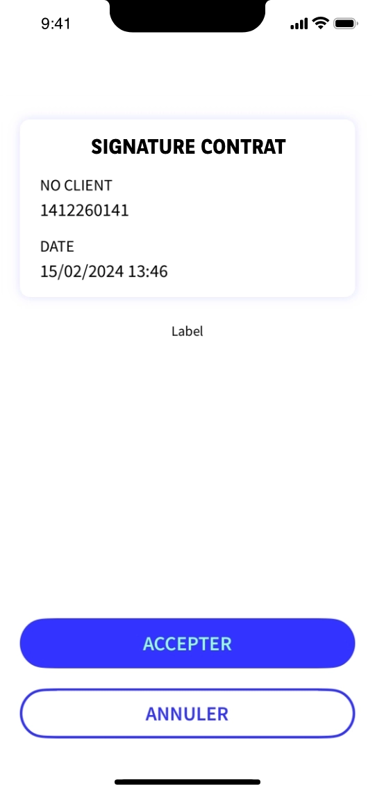 Online signature, step 3