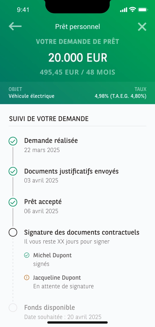 Joint-borrower tracking, second borrower
